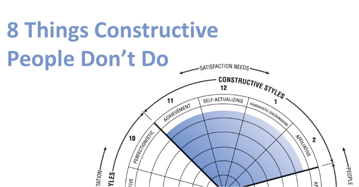 8 things Constructive People Don't Do
